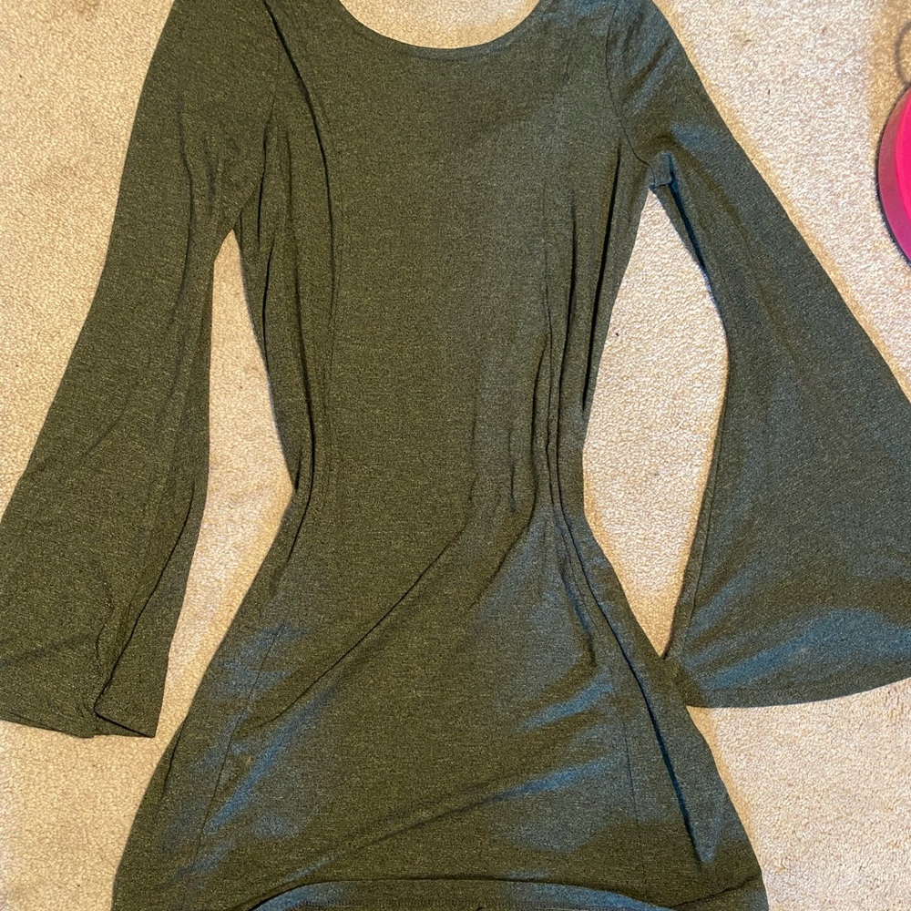 Green fall dress